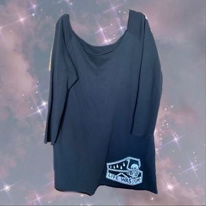 Off the Shoulder Skeleton Patch Dress